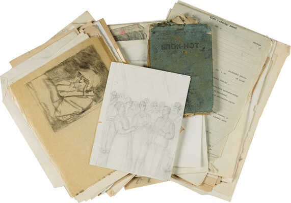 Чеков Леонид Дмитриевич.  Архив художника (более 100 зарисовок)